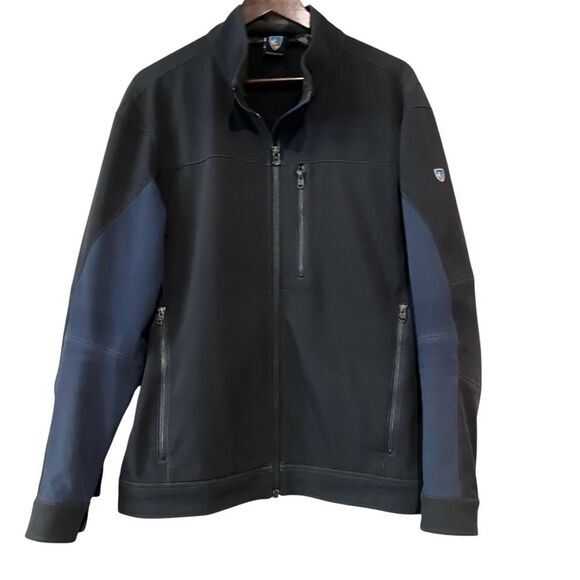 Kuhl Impakt Full Zip Water Repellent Fleece Lined Jacket Gray Navy Men's Large - Picture 1 of 14